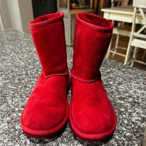 UGG Bold Red/Pink Suede Boots